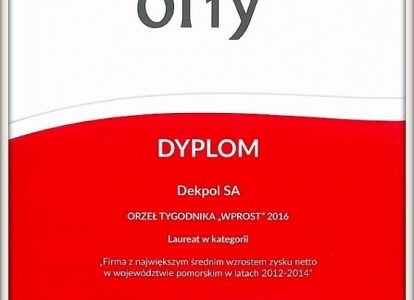 Dekpol wyróżniony tytułem Orły Tygodnika „Wprost” 2016