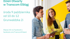 Transcom zaprasza na Dzień Otwarty w oddziale w Elblągu BIZNES, Firma - Transcom organizuje Dzień Otwarty w swoim oddziale w Elblągu. Firma zaprasza wszystkie osoby, które są zainteresowane zatrudnieniem i chciałyby uzyskać więcej informacji na temat specyfiki pracy oraz projektów realizowanych w nowym biurze.