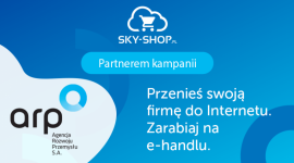 ARP i Sky-Shop.pl przenoszą sklepy do Internetu! BIZNES, Firma - Już dziś małe i średnie sklepy szybko i sprawnie przeniosą się do Internetu. Wszystko za sprawą kampanii prowadzonej przez ARP, której partnerem jest platforma sklepów internetowych Sky-Shop.pl. Na przedsiębiorców czeka praktyczna wiedza o e-commerce i atrakcyjne rabaty.